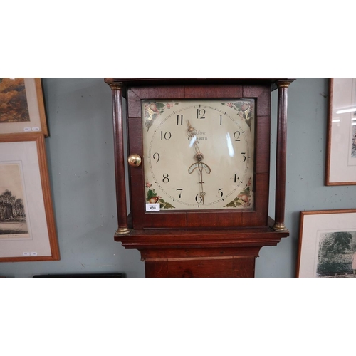 408 - George III long case clock in oak case by Charles Steer of Chipping Campden - working