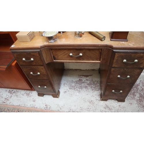 455 - Art Deco desk - Approx size W: 105cm D: 50cm H: 74cm