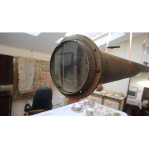 478 - Very large antique bespoke telescope - Approx L: 257cm