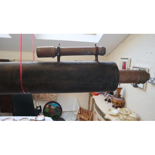 478 - Very large antique bespoke telescope - Approx L: 257cm