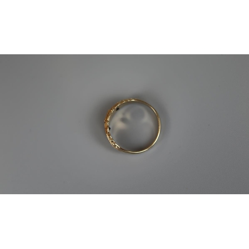 79 - Gold opal and sapphire set ring - Size M