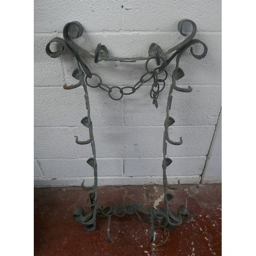 381 - Antique metal kitchen rack