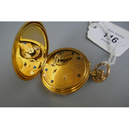 116 - 18ct gold pocket watch - S Smith and Sons London 91-441