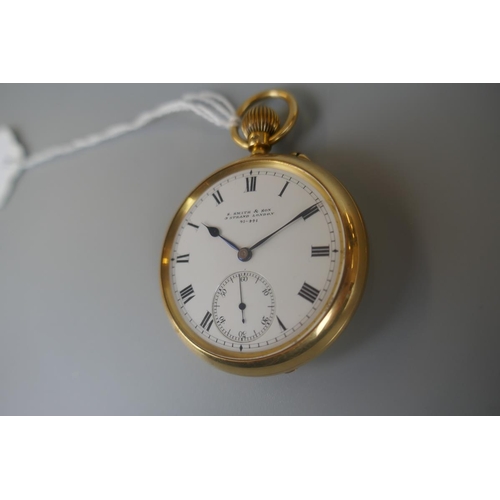 116 - 18ct gold pocket watch - S Smith and Sons London 91-441