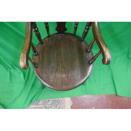 505 - Elm penny seated armchair