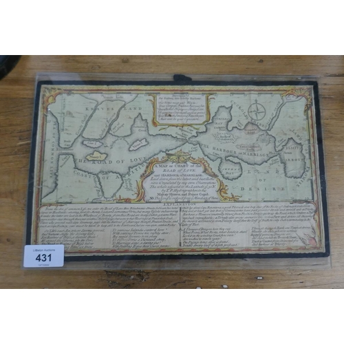 431 - Antique Road of Love map dated 1812