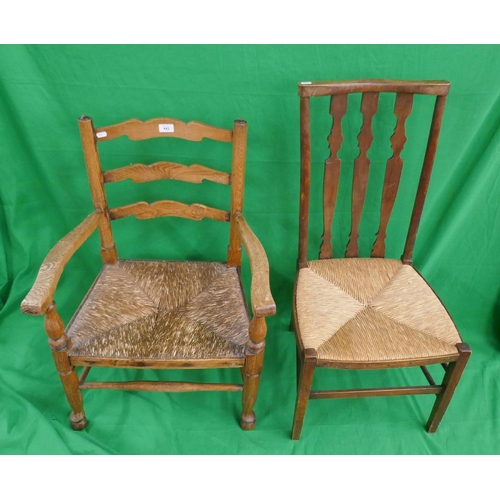 442 - 2 rush-seated chairs