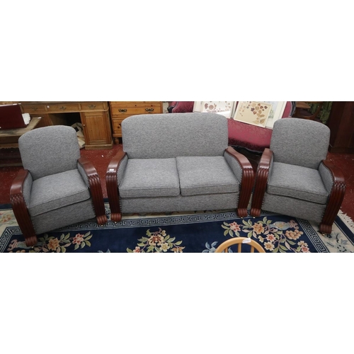 444 - Art Deco style 3 piece suite fully restored