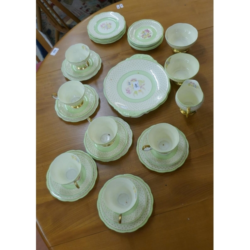 445 - Floral tea set