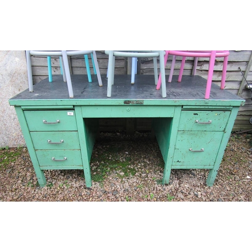 541 - Large metal vintage desk