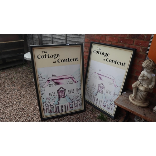 549 - 2 large Cottage of Content pub signs