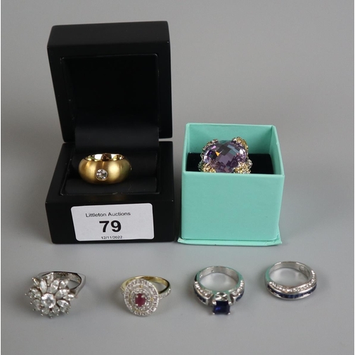 79 - 6 costume rings