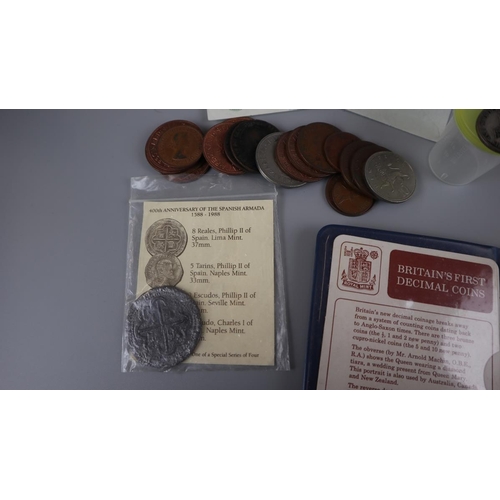 117 - Coins to include silver etc