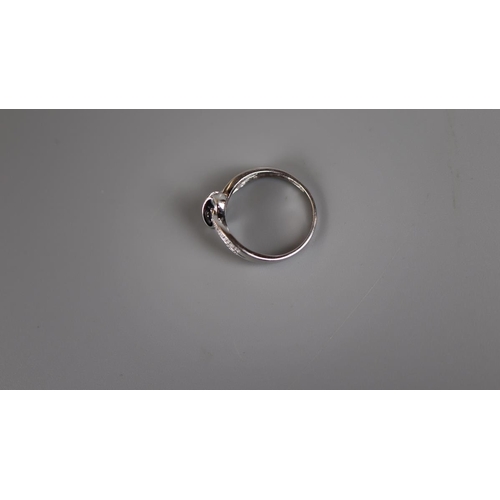 44 - White gold diamond set ring - Approx size: P