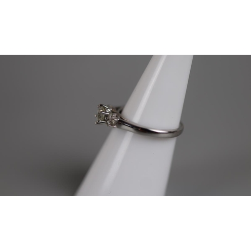 59 - White gold diamond set ring - Approx size: K