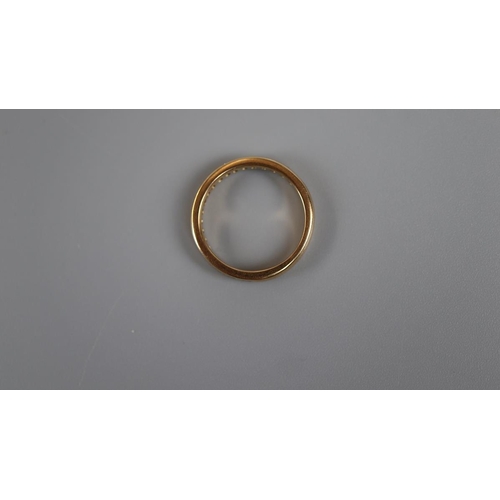 66 - 18ct gold diamond channel set ring - Approx size: K