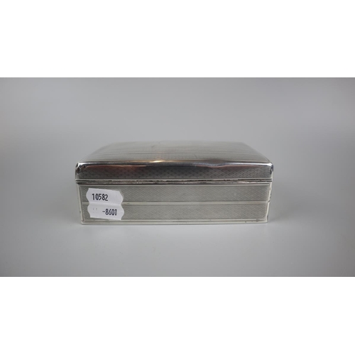 2 - Hallmarked silver cigarette box