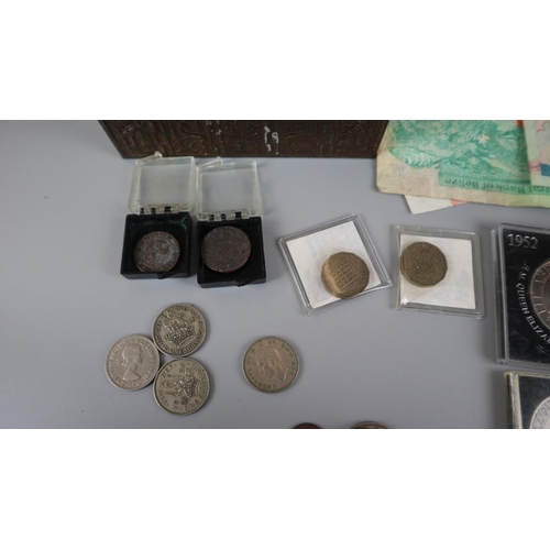 118 - Collection of coins, cigarette cards etc