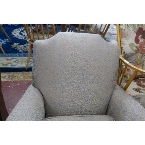 528 - Art Deco style upholstered club armchair fully restored