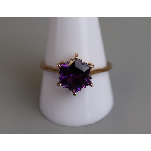 200 - Rose gold amethyst set ring - Size V