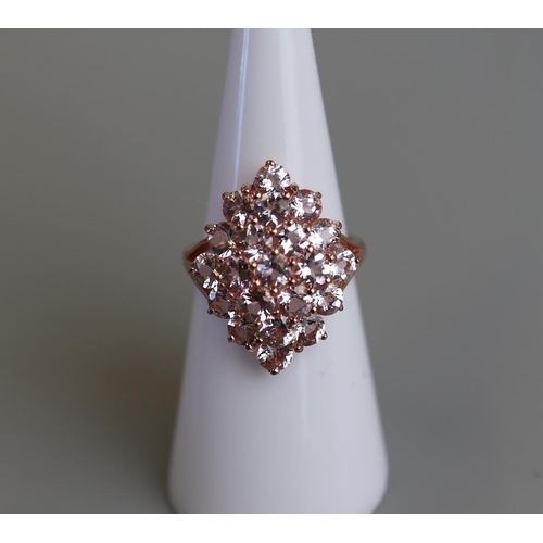 221 - Rose gold stone set ring - Size K