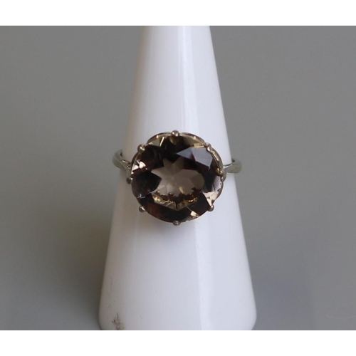 239 - Silver topaz ring