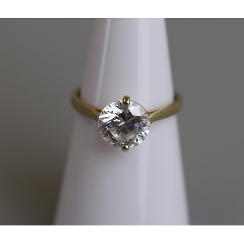 274 - Gold solitaire ring - Size K