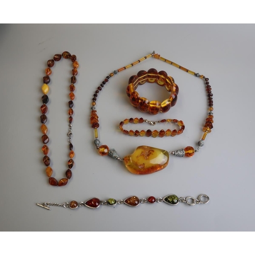 305 - Amber necklaces and bracelets