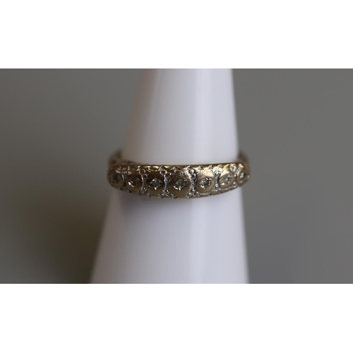 317 - Gold diamond set eternity ring - Size N