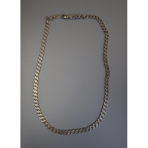 62 - Heavy silver gents curb necklace