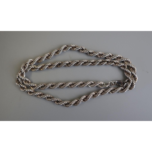 99 - Heavy silver twist necklace