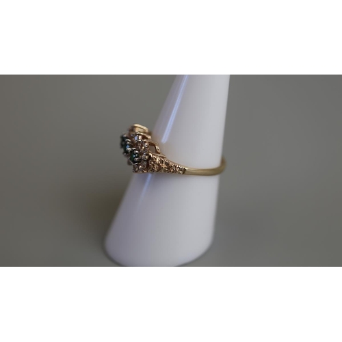 169 - Gold stone set ring - Size M½