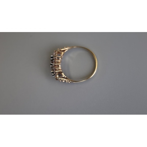 169 - Gold stone set ring - Size M½