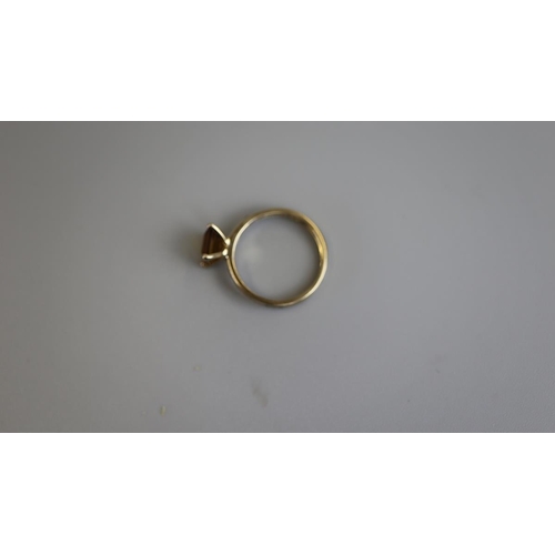 191 - Gold topaz set ring - Size K