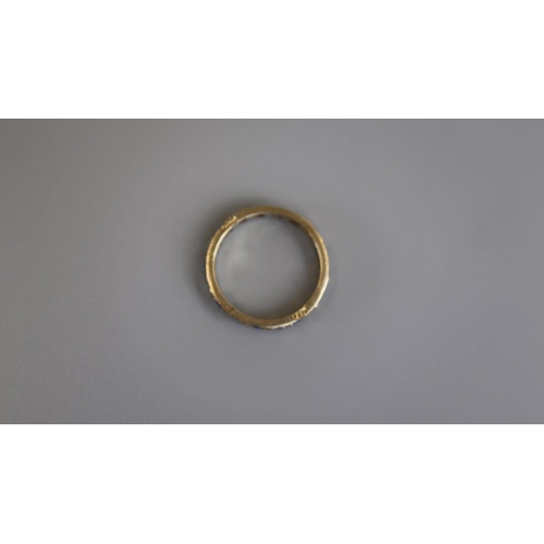 201 - Gold stone set full eternity ring - Size M