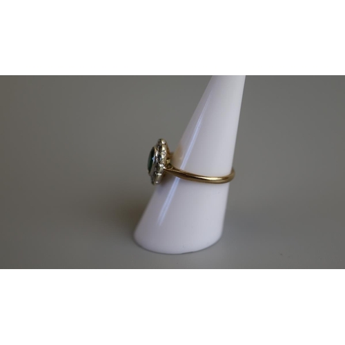 208 - Gold cluster ring - Size N