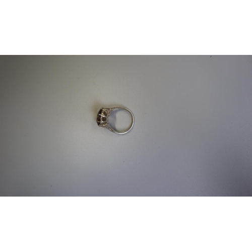 239 - Silver topaz ring