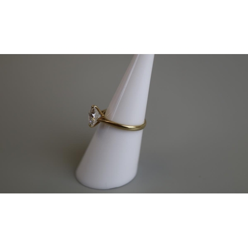 274 - Gold solitaire ring - Size K