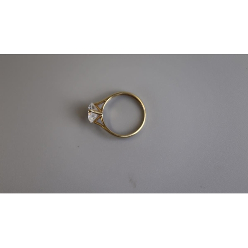 274 - Gold solitaire ring - Size K