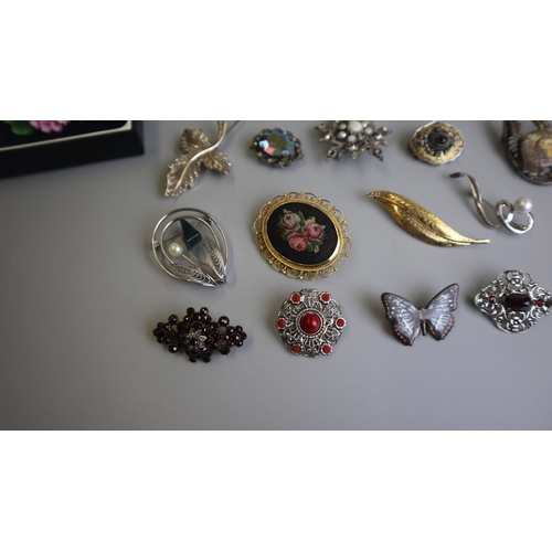 308 - Collection of brooches