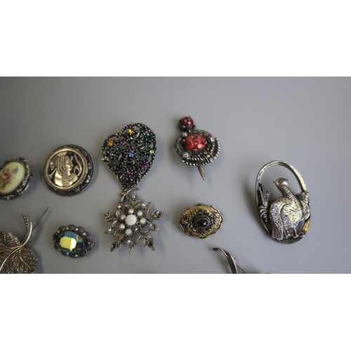 308 - Collection of brooches