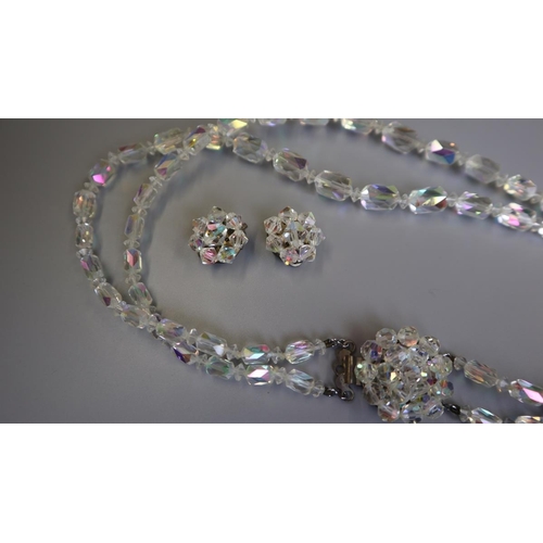 71 - Crystal necklace & crystal earrings