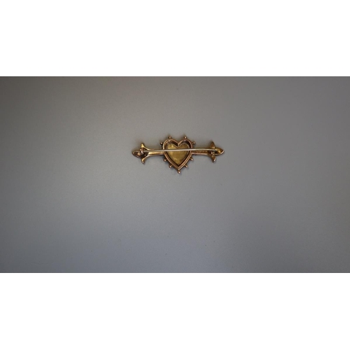 82 - Victorian gold Mizpah brooch 