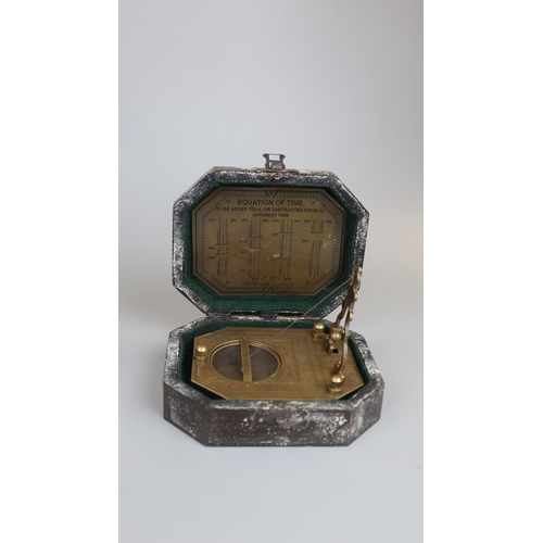 119 - Cased sundial compass