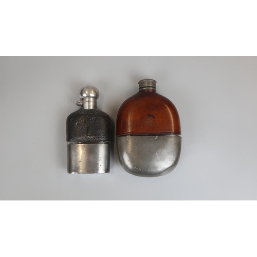 123 - 2 hip flasks