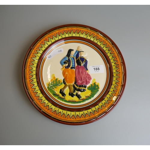 188 - Henriot Quimper plate