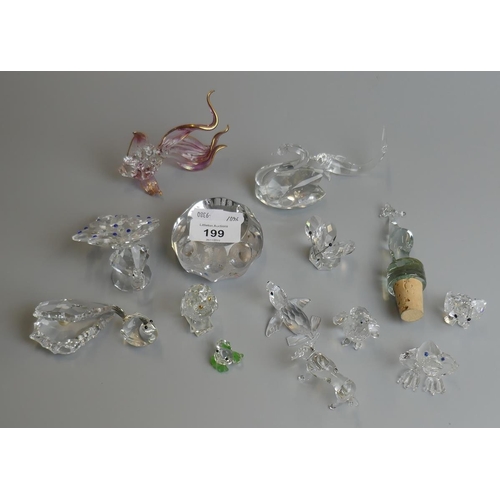 199 - Collection of Swarovski crystal figures