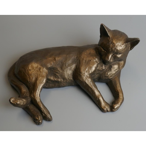 204 - Frith sculpture - Contented cat by Paul Jenkins