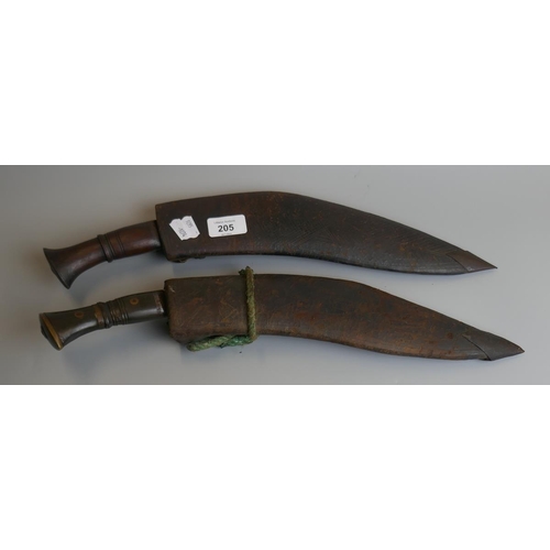 205 - 2 antique Kukri's