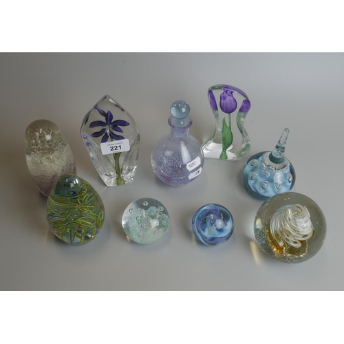 221 - Collection of paperweights etc